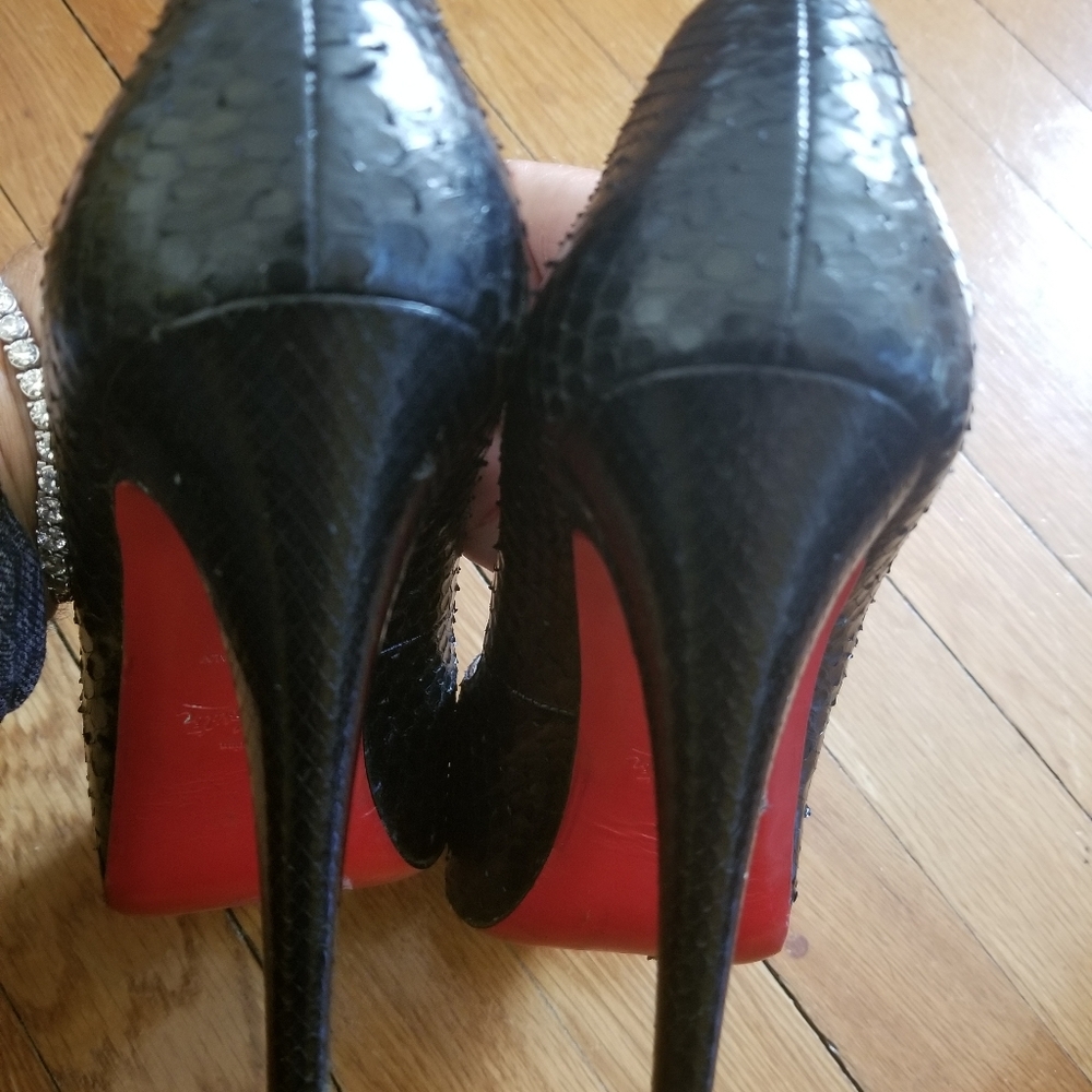Christian Louboutin Python Heels 100% Authentic - image 2